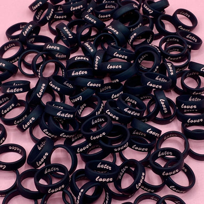 Flip Reversible lover / hater ring