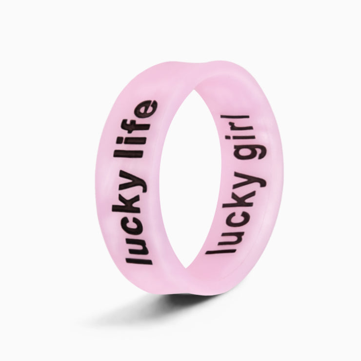 Flip Reversible lucky girl / lucky life ring