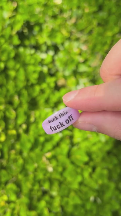 Flip Reversible fuck off / fuck this Ring