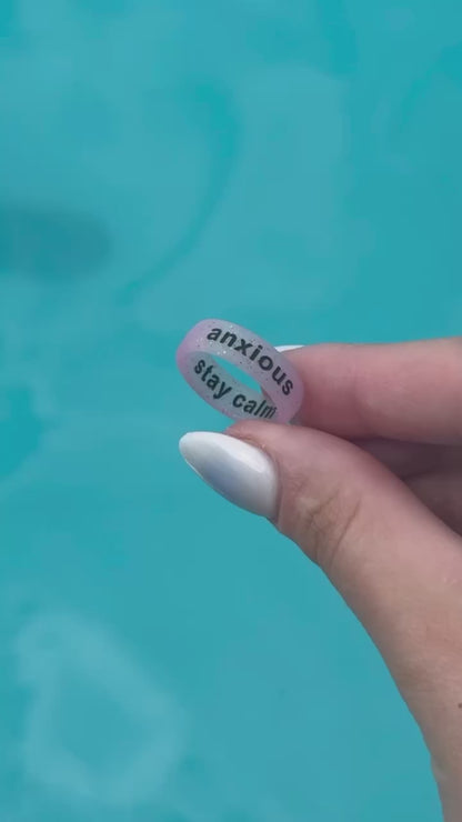 Flip Reversible anxious / stay calm ring