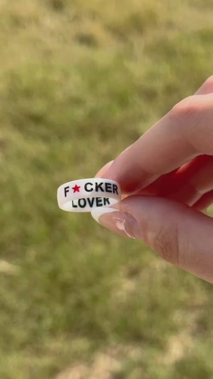 Flip Reversible f*cker / lover Ring