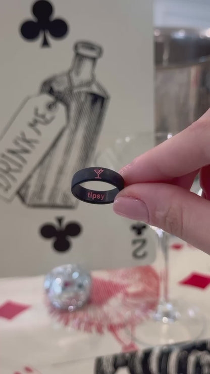 Flip Reversible martini glass / tipsy ring
