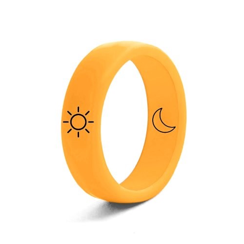 Flip Reversible sun / moon orange ring