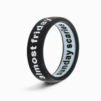 Flip Reversible almost friday / sunday scaries ring