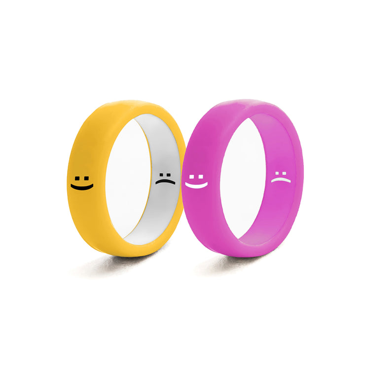 Flip Reversible smile rings 2pack ym