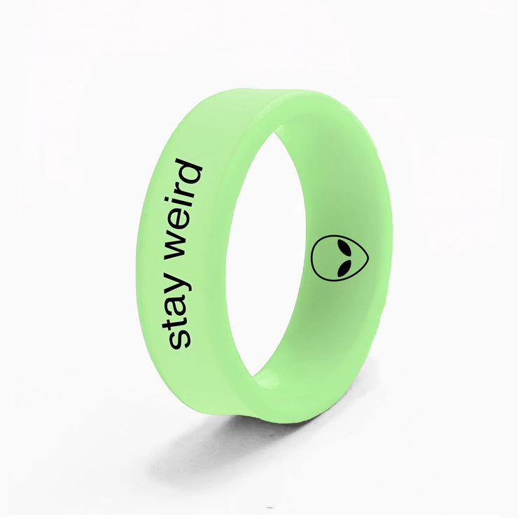 Flip Reversible alien / stay weird ring