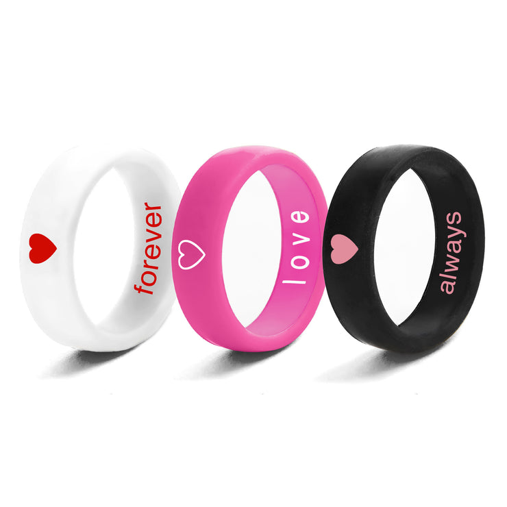 Flip Reversible Hearts 3 Pack Ring