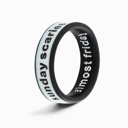Flip Reversible almost friday / sunday scaries ring