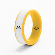 Flip Reversible smile / frown Ring