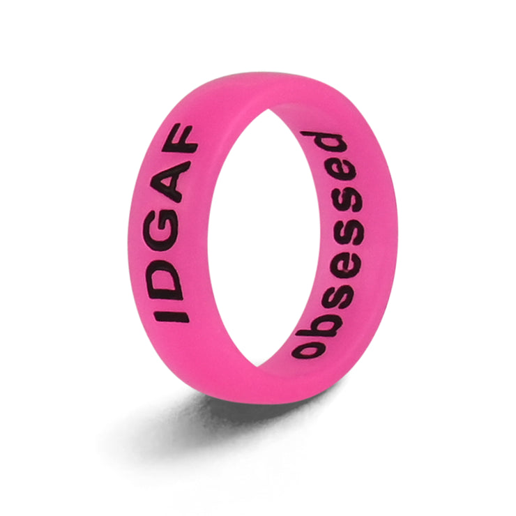 Flip Reversible IDGAF / obsessed Ring