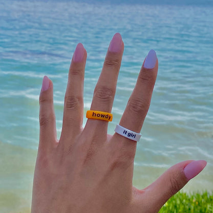 Flip Reversible self love / it girl Ring