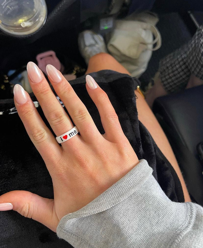 Flip Reversible i❤️me / i❤️u ring