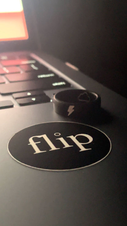 Flip Reversible lightning bolt / cloud ring