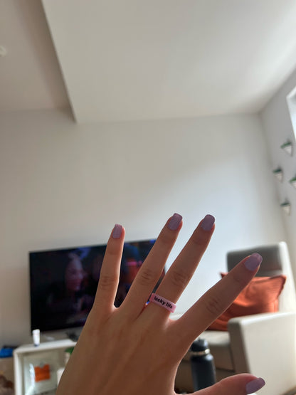 Flip Reversible lucky girl / lucky life ring