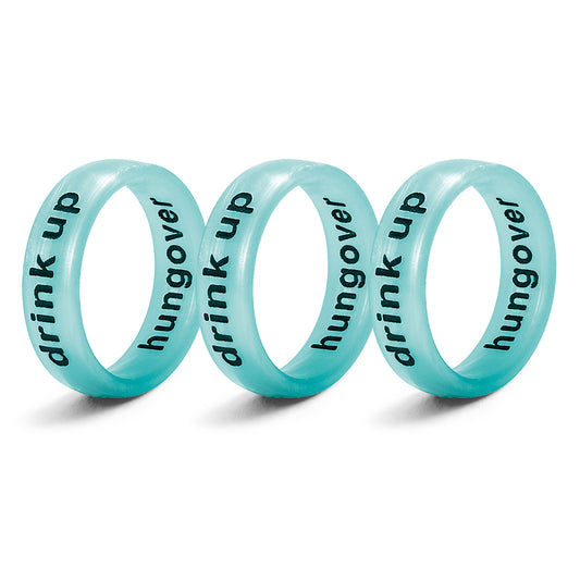 Flip Reversible drink up / hungover 3pk turquoise Rings