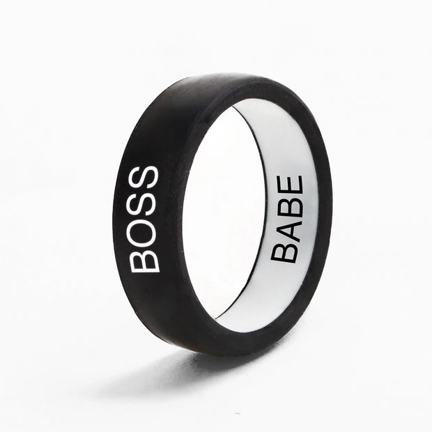 Flip Reversible BOSS / BABE Ring