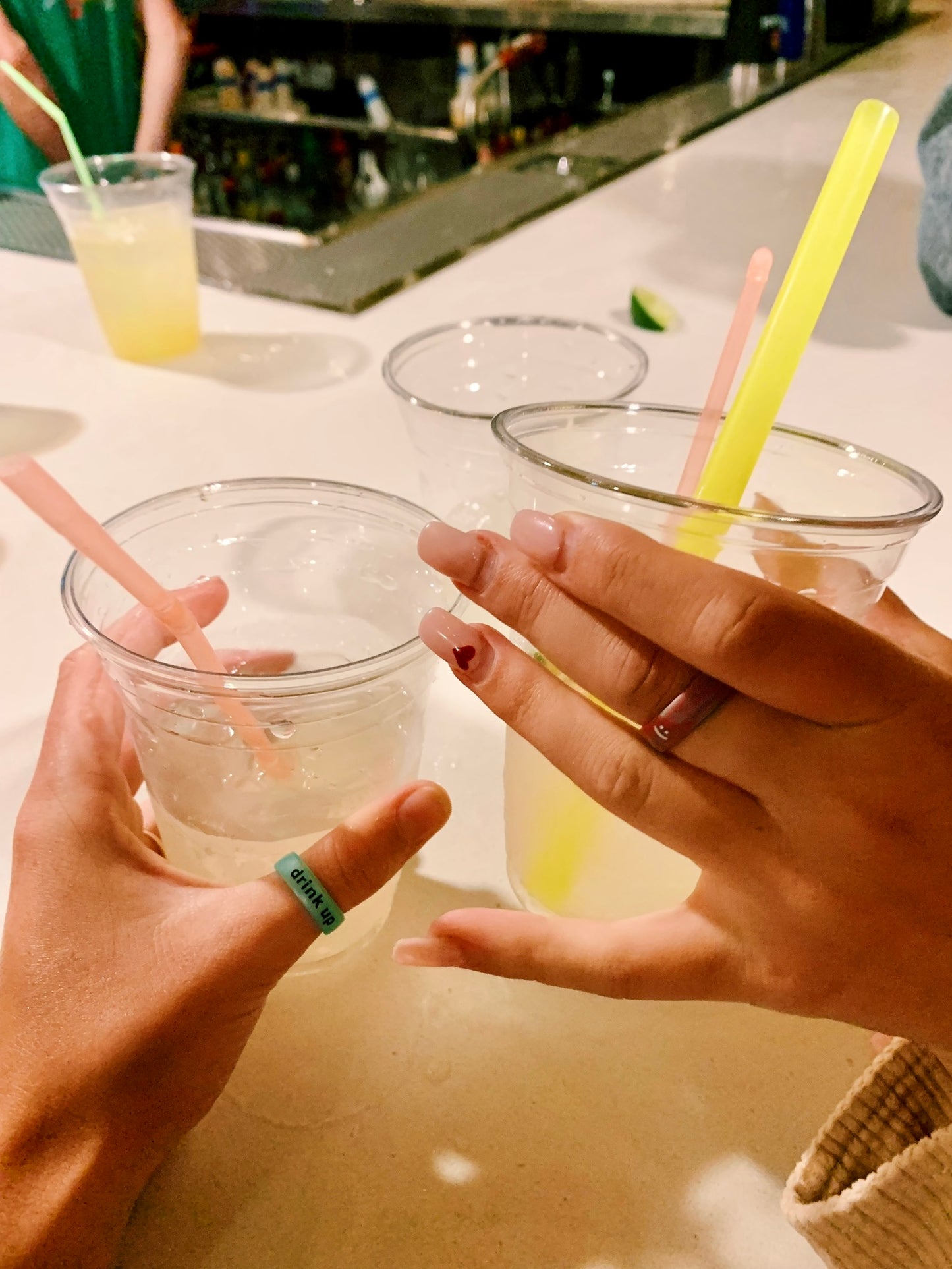 Flip Reversible drink up / hungover 3pk turquoise Rings