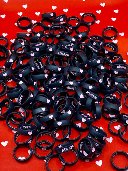 Flip Reversible Pink heart / Always ring