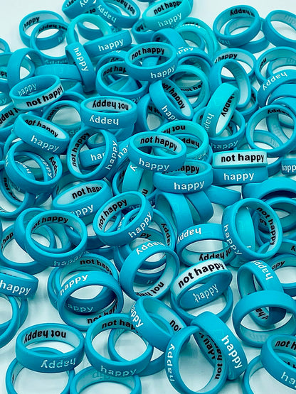 Flip Reversible happy / not happy Ring