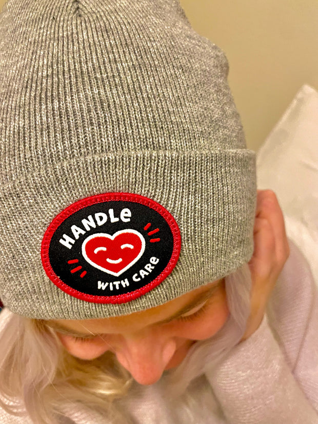 Handle With Care beanie - gray