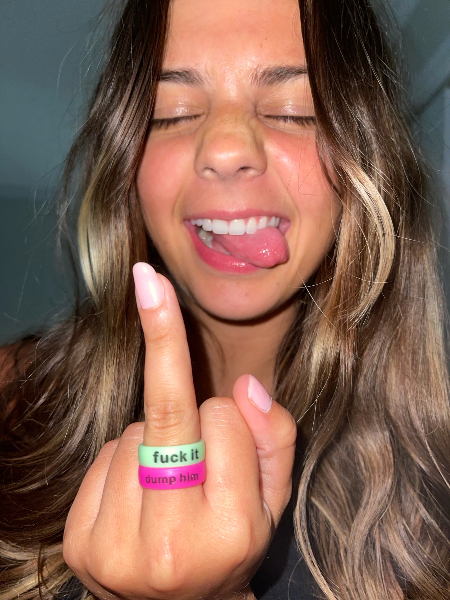 Flip Reversible dump him / f*ck him ring Ring