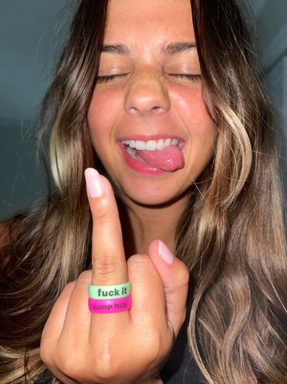 Flip Reversible dump him / f*ck him ring Ring