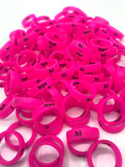 Flip Reversible hi / bye neon pink Ring