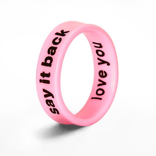 Flip Reversible love you / say it back ring