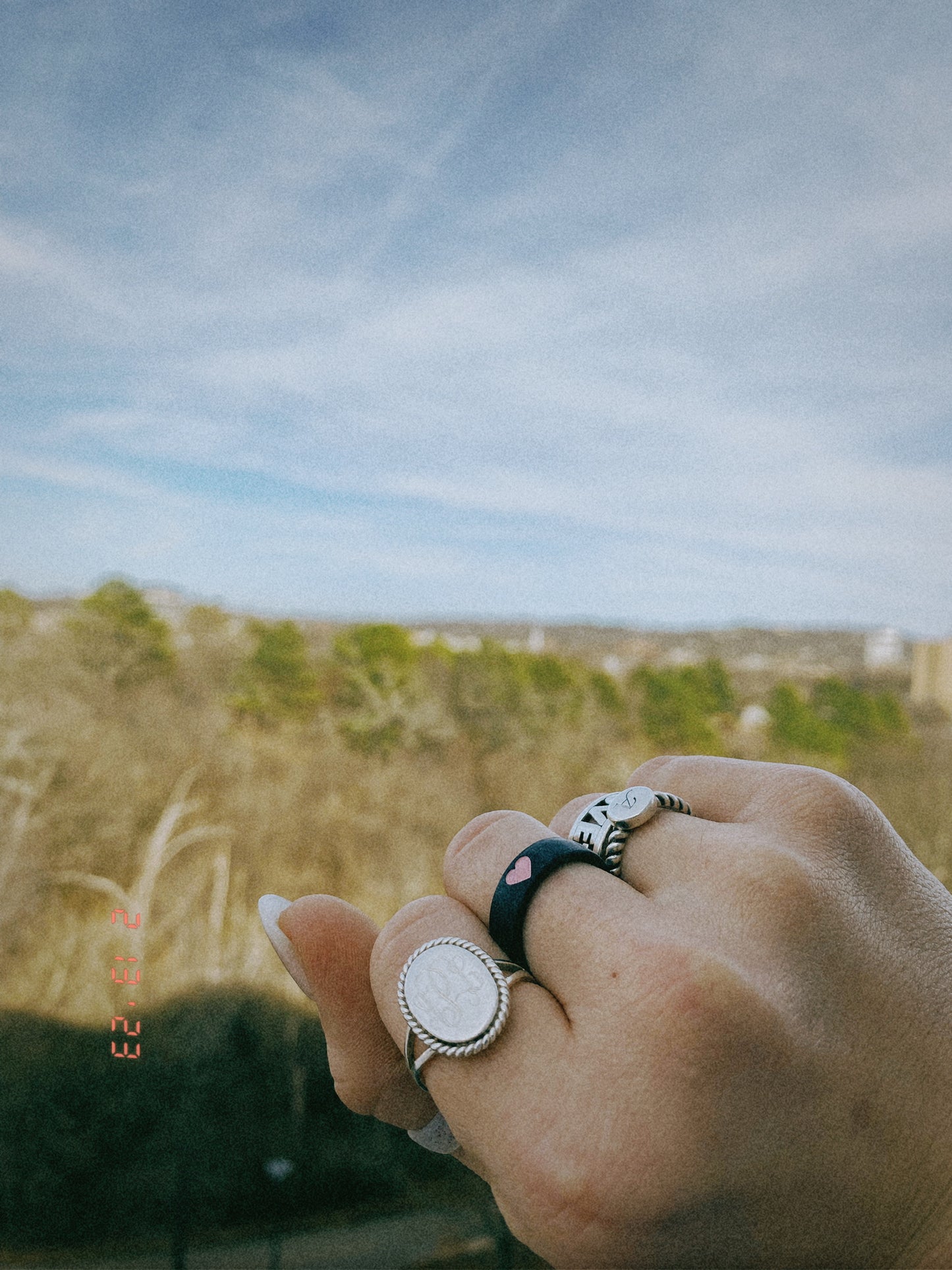 Flip Reversible Pink heart / Always ring