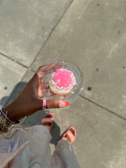 Reversible Flip Flower Power Pink Ring
