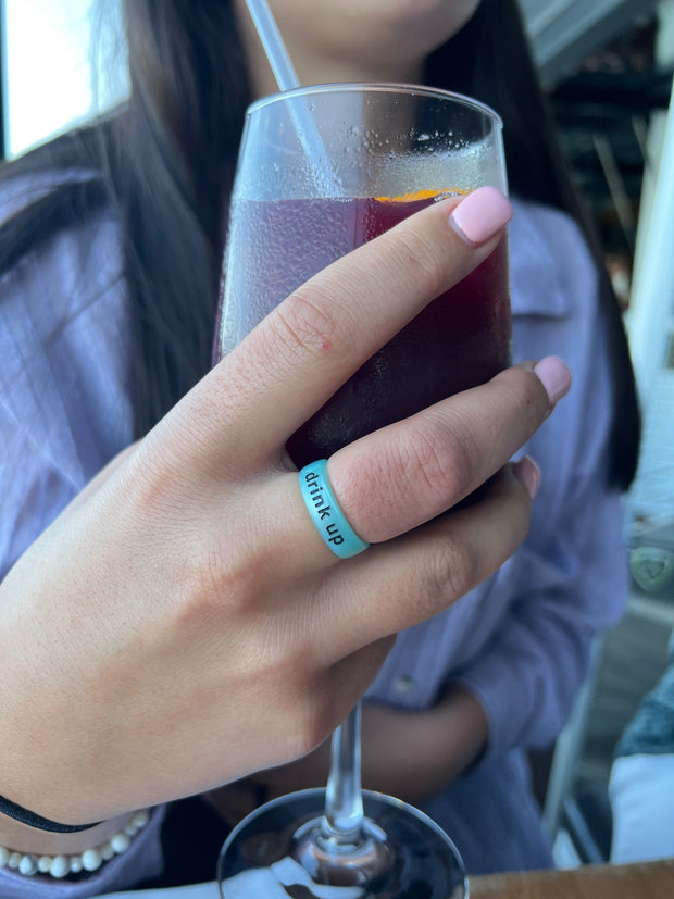Flip Reversible drink up / hungover 3pk turquoise Rings