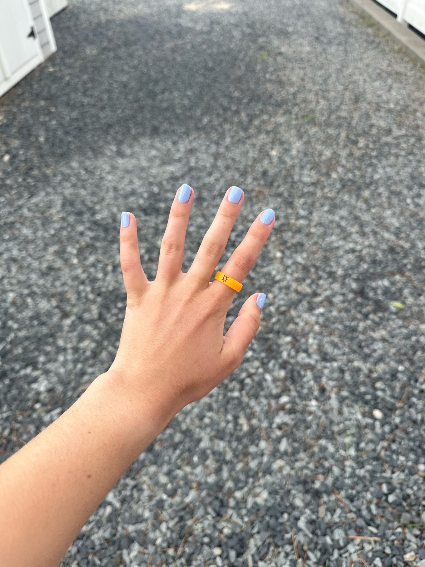 Flip Reversible sun / moon orange ring