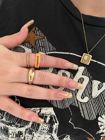 Flip Reversible psycho / sexy Ring