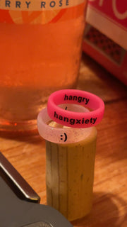 Flip Reversible hangxiety / hangry ring