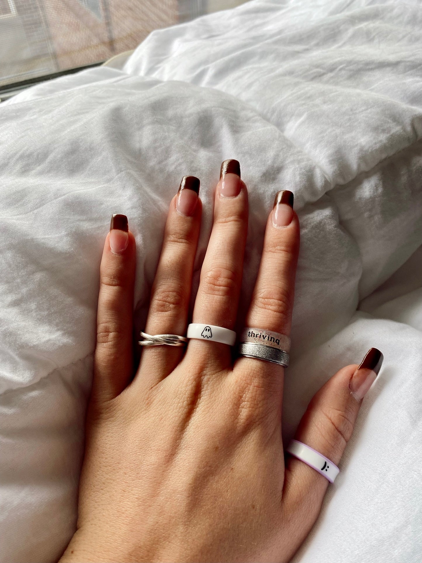 Flip Reversible Ghost / BOO ring