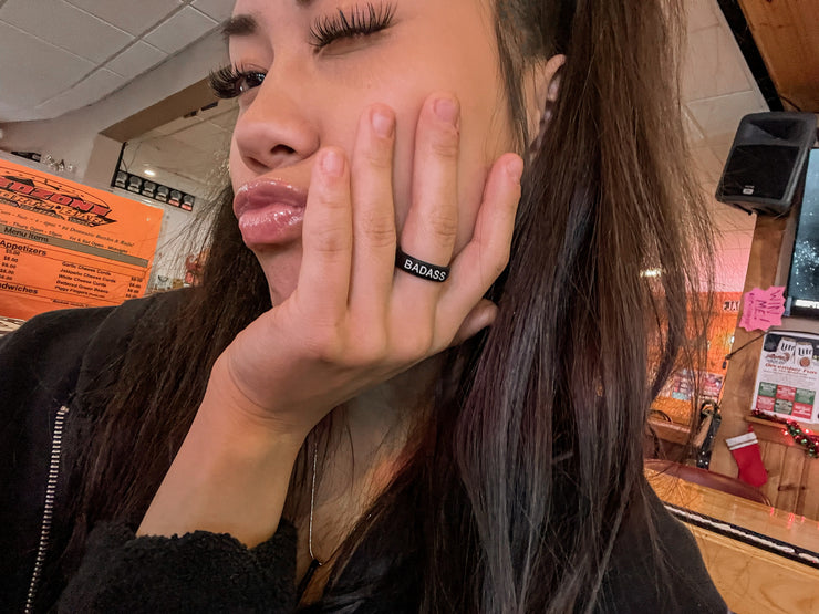 Flip Reversible BADASS / GURRL Ring