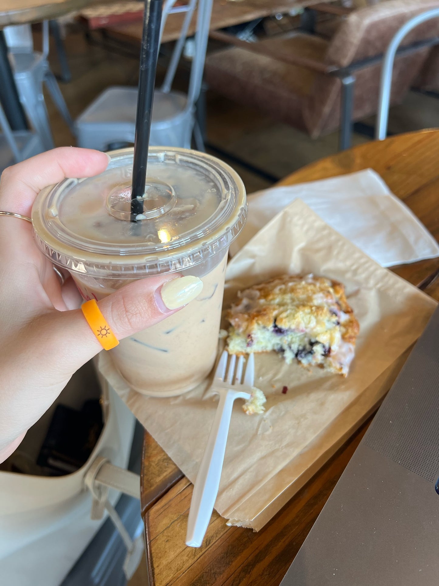 Flip Reversible sun / moon orange ring