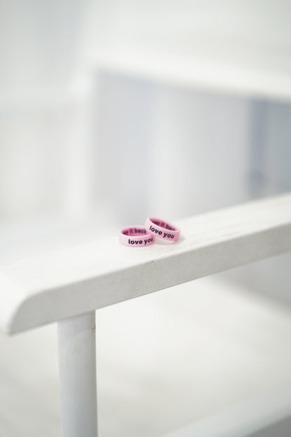 Flip Reversible love you / say it back ring