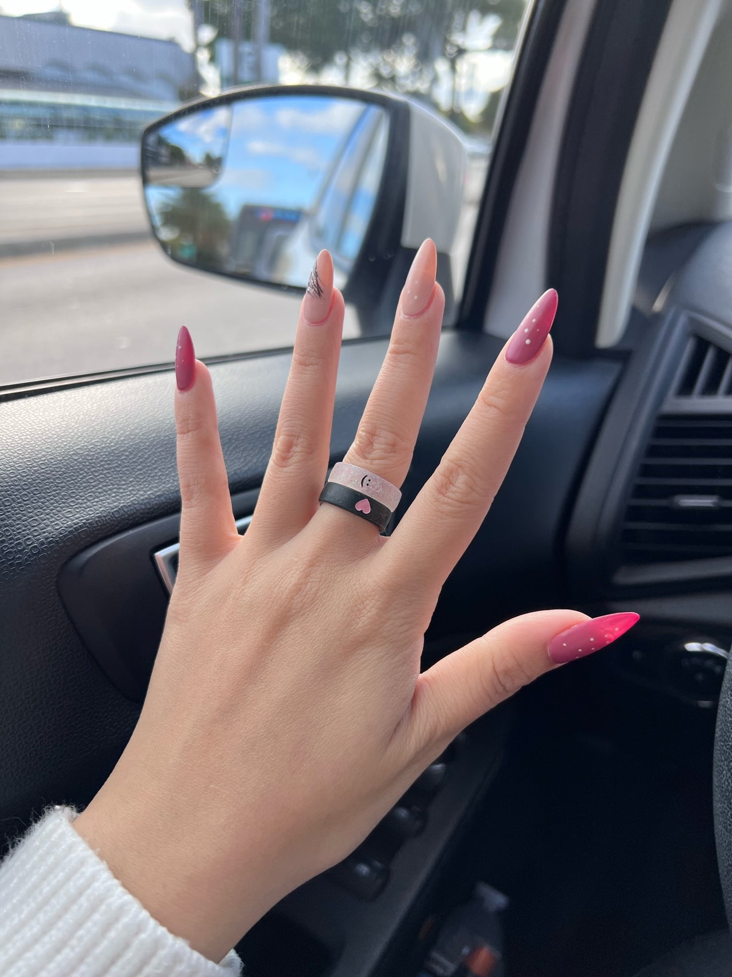 Flip Reversible Pink heart / Always ring