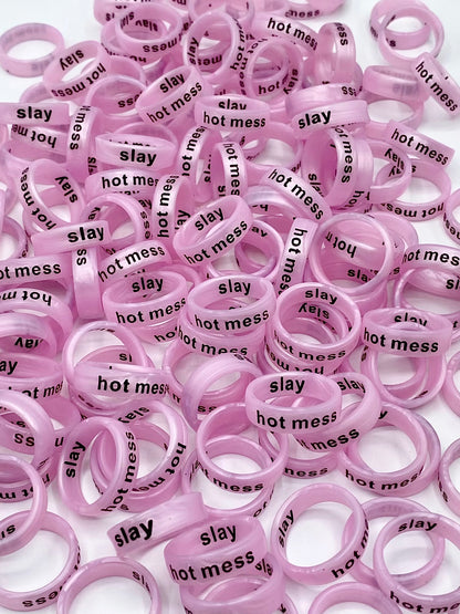 Flip Reversible hot mess / slay ring Ring