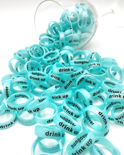 Flip Reversible drink up / hungover 3pk turquoise Rings