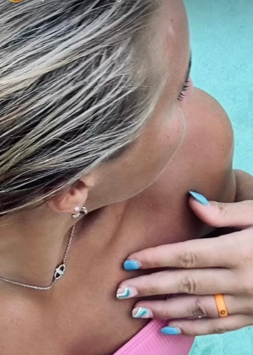 Flip Reversible sun / moon orange ring