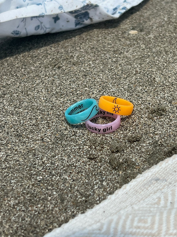 Flip lucky girl summer ring 3 Pack