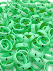 Flip Reversible smile / frown ring matcha green