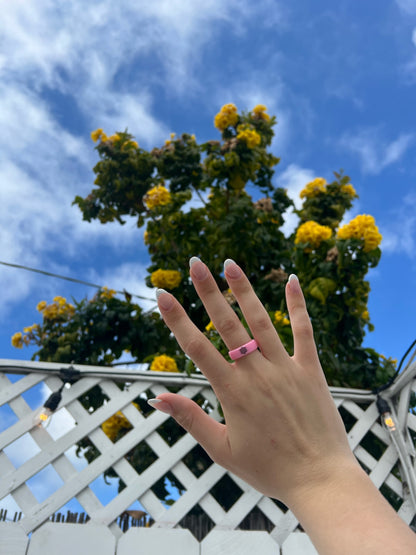 Reversible Flip Flower Power Pink Ring