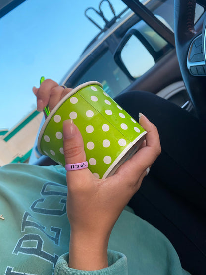 Flip Reversible it's ok / to not be ok ring