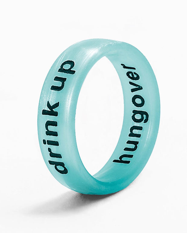 Flip Reversible drink up / hungover 3pk turquoise Rings