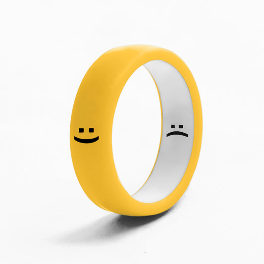 Flip Reversible smile / frown Ring