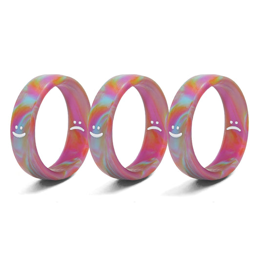 Flip Reversible Smile Rings 3 Pack tie-dye